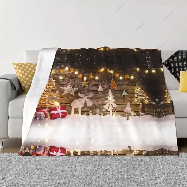 Coperta di flanella di cervo King Full Size coperta di animali selvatici per divano letto decorazione del divano leggero confortevole Super morbido 6