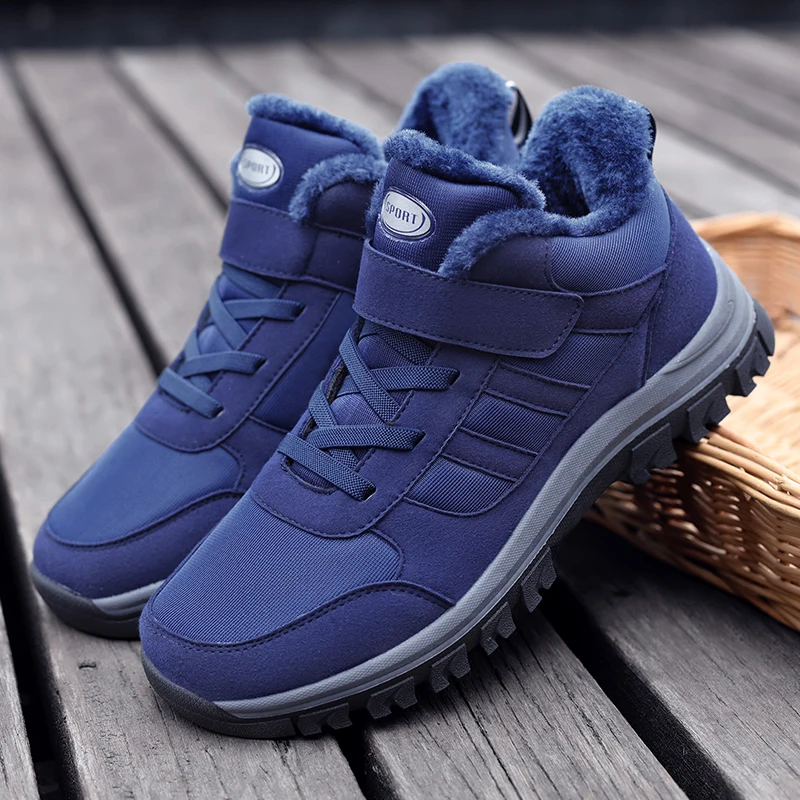 Stivali da neve da donna Caldi invernali Nuovo peluche Suola spessa Casual antiscivolo Comfort Scarpe da passeggio piatte per esterni unisex ammortizzanti 2