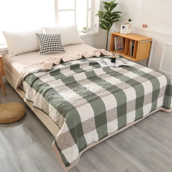 Coperta rinfrescante per letto Piumino in seta per aria condizionata Trapunta estiva leggera rinfrescante con tessuto freddo e rinfrescante a doppio lato Grado A 3