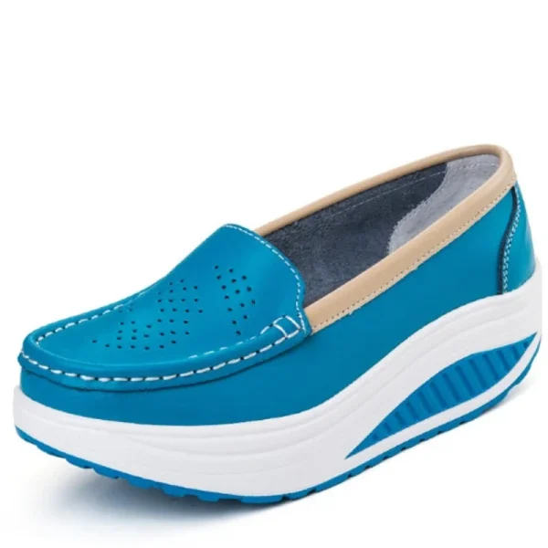 2024 nuovi sport e comode scarpe sportive casual da donna con tacco inclinato e suola in spugna comode e alla moda per le donne 3