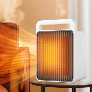 Riscaldatore elettrico Ventilatori di riscaldamento portatili 900W Riscaldatore PTC Ventilatore di aria calda 220V Mini piccolo riscaldatore da tavolo per il bagno della stanza di casa 1