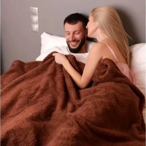 Coperta di lusso per coppia shaggy: coperta calda ispessita impermeabile invernale per divano, letto, pisolino |   Design confortevole 1