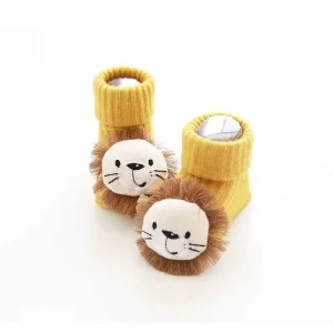 1 paio di calzini per bambini in cotone per ragazze e ragazzi, in gomma antiscivolo, per bambini, cartoni animati, per bambini, autunno, primavera, regalo per neonati 1
