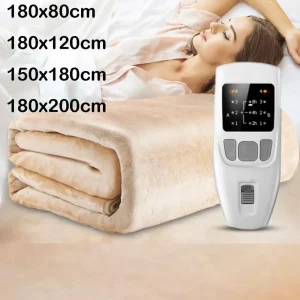 Coperta riscaldante elettrica in velluto con riscaldatore caldo di alta qualità Tappetino per coperta elettrica con controller di temporizzazione della temperatura a 4 marce 1