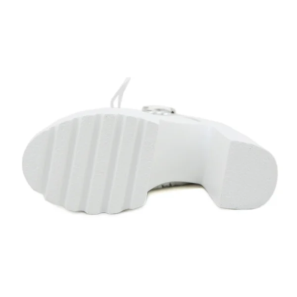 Gdgydh Stivali da donna con tacco largo con decorazione a catena Stivali con plateau con cerniera laterale alla moda Stivaletti alla moda Tacchi alti 6