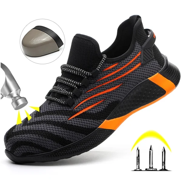 Scarpe antinfortunistiche da lavoro da uomo Scarpe da ginnastica da lavoro antiforatura Scarpe da lavoro indistruttibili da uomo Stivali da uomo Scarpe da uomo leggere Stivali antinfortunistici 1