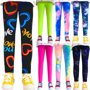 Sweet Girls Leggings ragazze stampa Leggings pantaloni per bambini per bambini Flower Skinny Elasticity Pencil Pants 1