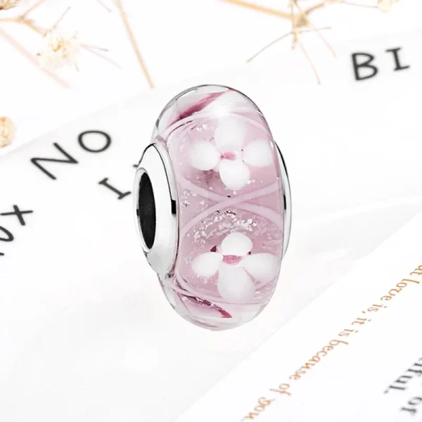 Nuovo rosa rosso dorato nero blu vari stili perline di vetro di Murano adatte per braccialetti in argento 925 originali regali di gioielli da donna fai da te 2
