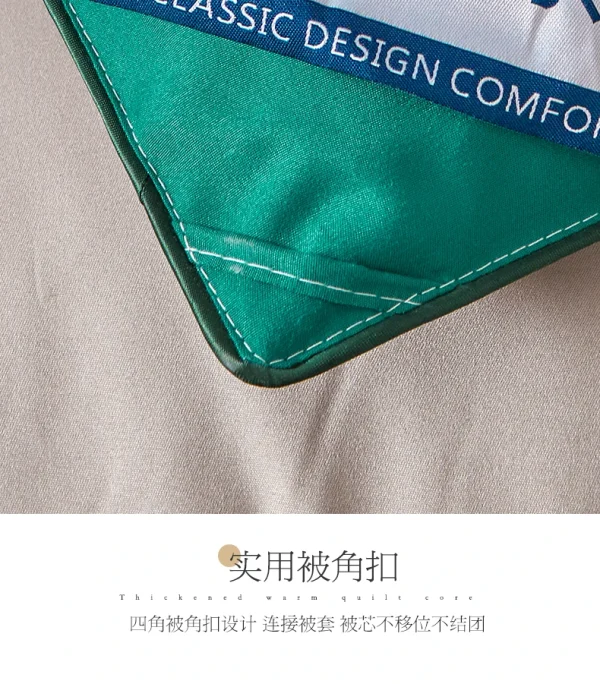 Soffice piumino trapuntato Piumino d'oca verde e grigio Piumino leggero caldo inverno/autunno/primavera Coperta spessa completa Codice trapunta 5