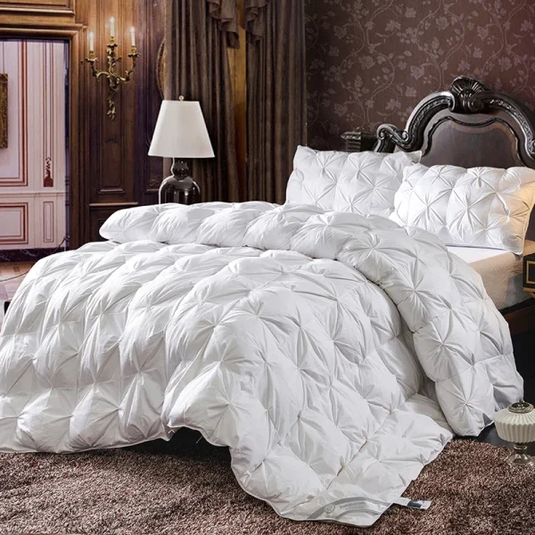 Piumino morbido in piuma d'oca Coperta di lusso King Queen Dimensioni doppie Piumino per biancheria da letto Trapunta super calda a forma di pane 5