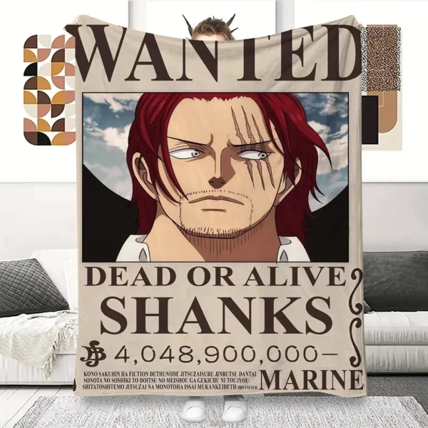 One Piece Pirate King Blanket Summer Air Conditioning Quilt Office Nap Blanket Anime Flannel Quilt Dormitory Decorative Blanket 3