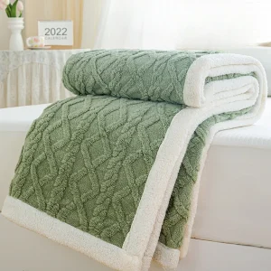 Caldo lana Sherpa coperte spesse soffice morbido copriletto in pile corallo sul letto singolo doppio inverno peluche 1