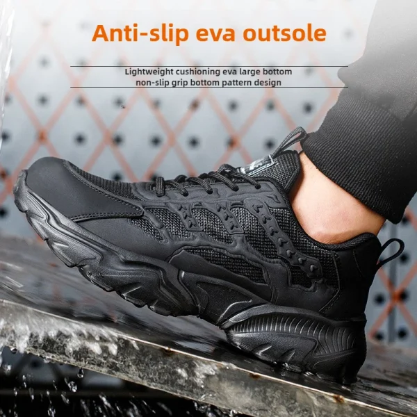 scarpe antinfortunistiche ultraleggere scarpe da ginnastica da lavoro traspiranti con punta in ferro bianco per donna scarpe da lavoro antiscivolo da uomo comode stivali antinfortunistici 4