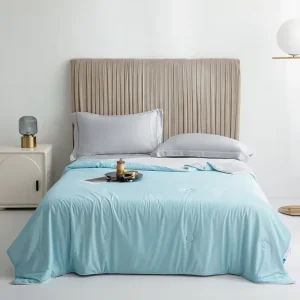 Coperta estiva setosa fredda Tessuto rinfrescante Trapunta per aria condizionata Coperte fresche per letti Trapunta raffreddata leggera a doppio lato 1