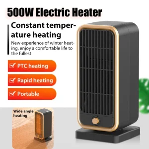 Riscaldatore elettrico portatile da 500 W PTC Ventilatore di aria calda calda Riscaldamento rapido per stufe di riscaldamento della stanza domestica Riscaldatore a ventola a temperatura costante 1