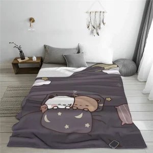 Orso Cartoon Cute Bubu Dudu Coperte Decorazione in pile Coperte super morbide multifunzione per letto Tappeto da esterno 1
