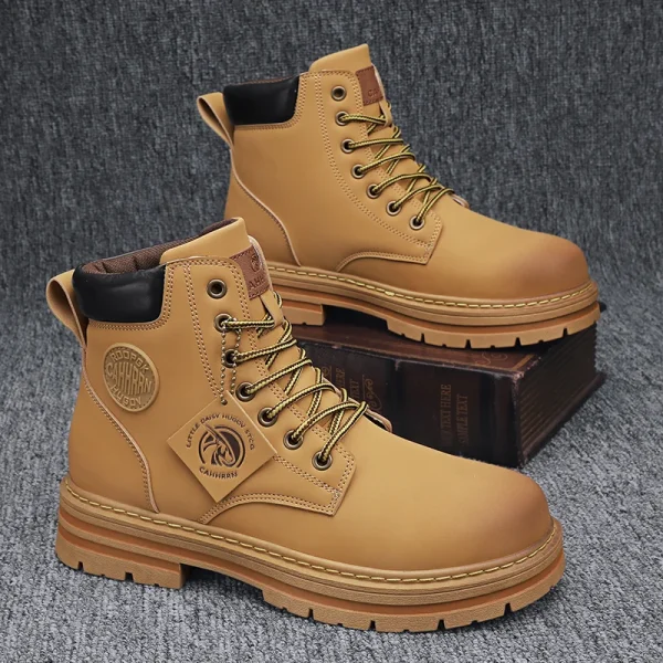 Stivali da equitazione Stivali da passeggio per uomo Stivali da esterno Marchi di lusso Stivaletti da uomo invernali Nuove scarpe casual alte dal design classico 3