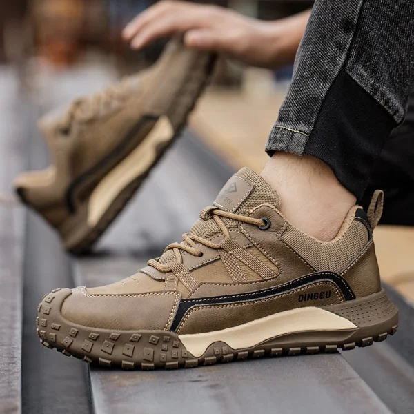 Stivali antinfortunistici da uomo Scarpe indistruttibili Sneakers Stivali protettivi con punta in acciaio Anti-smash Anti-puntura Scarpe antinfortunistiche da lavoro antiscivolo 4