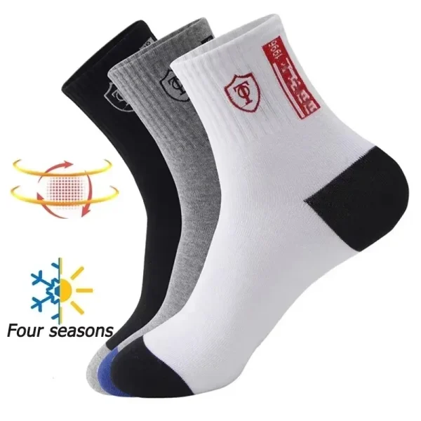 10 paia di calze sportive in cotone traspirante da uomo in fibra di bambù autunno e inverno calzini da uomo assorbimento del sudore deodorante business Sox 2