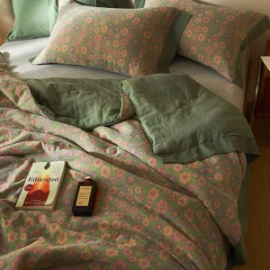 Trapunte estive Vintage doppia mussola garza cotone riempimento piumino coppia letto trapunta King Queen Size piumini coperte copriletto 1