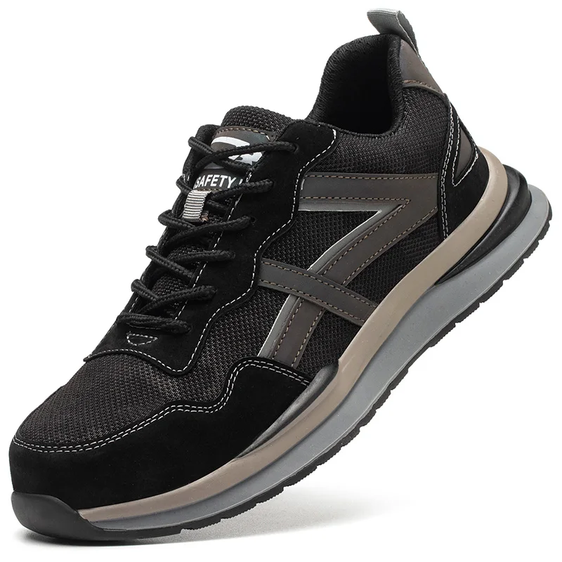 Scarpe antinfortunistiche da lavoro antiscottatura Scarpe da uomo con punta in acciaio standard europeo Scarpe da lavoro di marca indistruttibili Scarpe da ginnastica a prova di puntura 3