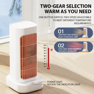 Stufa Elettrica 1300W 90 ° Oscillazione Ventilatore d'aria calda PTC Termoventilatore in ceramica Desktop domestico Piccolo riscaldamento rapido Camera da letto Scaldino 1