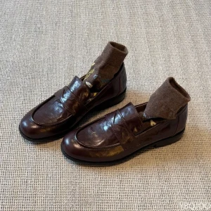 Scarpe classiche da donna di tendenza Scarpe basse firmate da donna Scarpe in pelle retrò Nuovi mocassini da passeggio Scarpe eleganti alla moda versatili Zapatillas 1