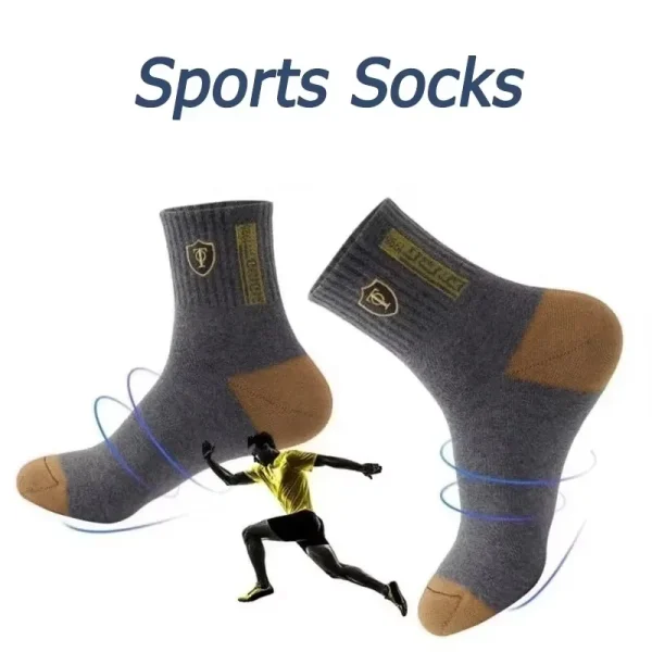 10 paia di calze sportive in cotone traspirante da uomo in fibra di bambù autunno e inverno calzini da uomo assorbimento del sudore deodorante business Sox 4