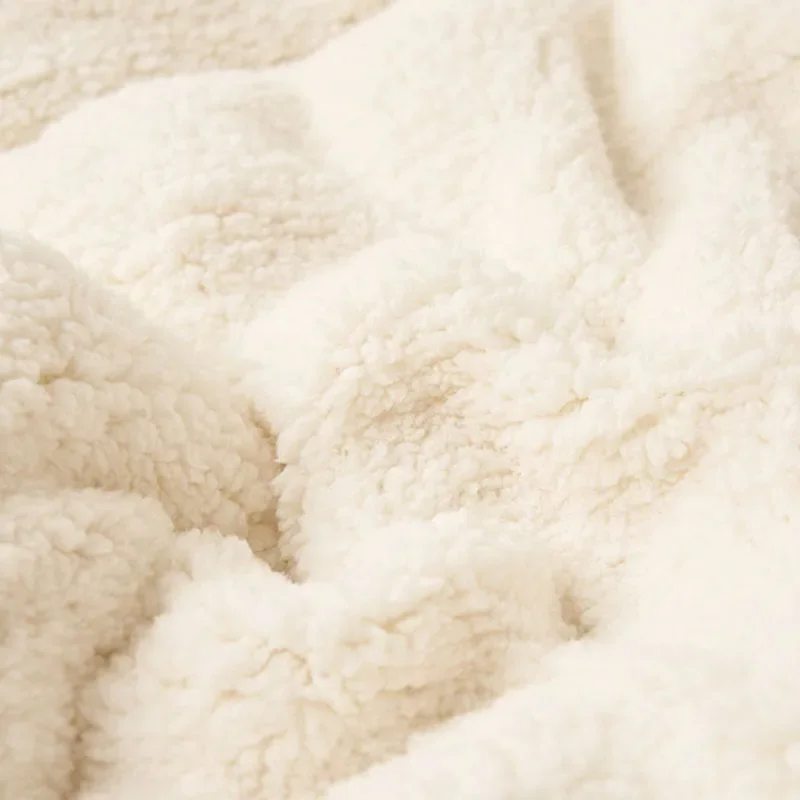 Coperta calda autunno inverno imitazione lana d'agnello Lavaggio meccanico Coperte Queen a doppio strato per letti Peluche super morbido e confortevole 6