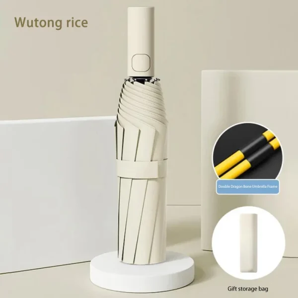 16 Bone Fully Automatic Umbrella Large Size Folding Umbrella Sunshade UV Protection Windproof Outdoor Collapsible Wind Resitance 4