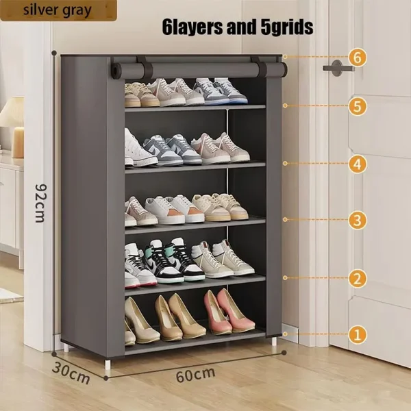 Scarpiera multistrato per porta di casa Soluzione di archiviazione per organizer per scarpiera antipolvere Ideale per il modello caldo della casa in affitto dell'ingresso 3
