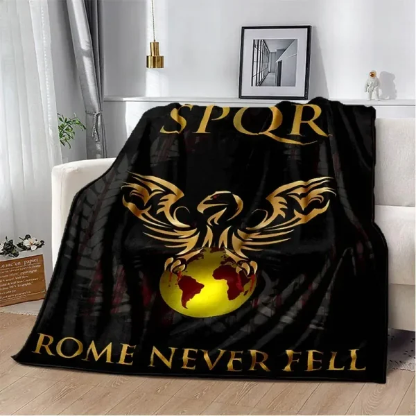 Coperte stampate con logo romano SPQR Coperta calda per bambini coperta morbida e confortevole coperta da viaggio per la casa regalo di compleanno 6