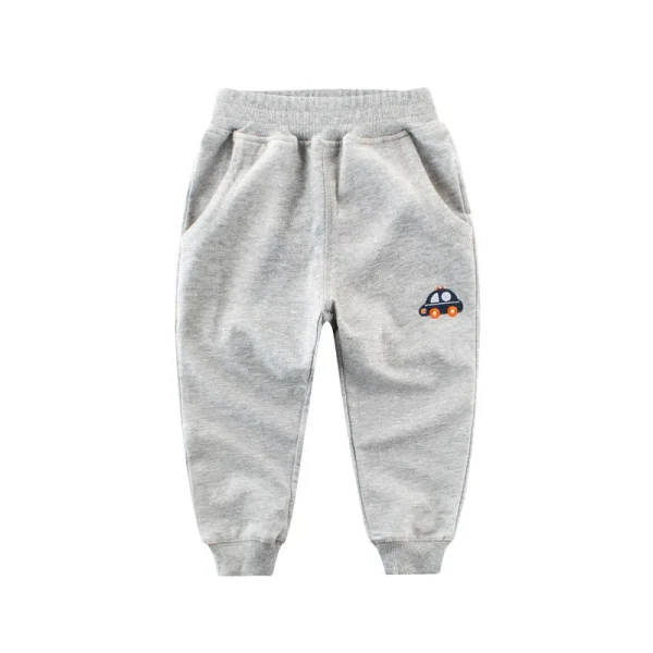 2024 1-9 anni ragazzo pantaloni bambini 100% cotone auto Cartoon pantaloni sportivi lunghi bambino bambini primavera autunno pantaloni sportivi Casual 3