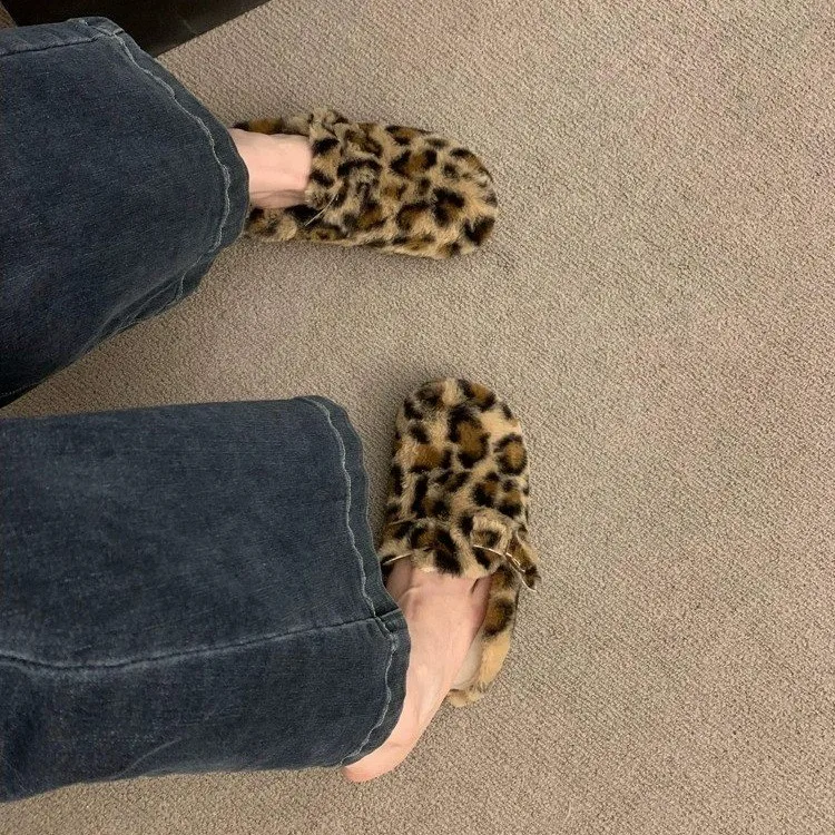 Zoccoli Boston in pelliccia per donna Moda invernale Sottopiede in sughero Calde pantofole in peluche Scarpe con supporto per l'arco plantare Muli in pelle scamosciata pelosa per la casa accoglienti 5