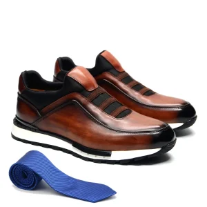 Scarpe da ginnastica casual da uomo dal design classico di marca Scarpe da ginnastica slip-on alla moda fatte a mano in vera pelle di mucca Mocassini da uomo Chaussures Hommes 1