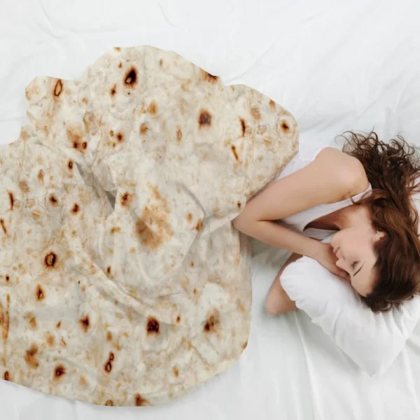 Morbida e calda coperta di flanella con stampa tortilla messicana per divano divano casa ufficio letto campeggio coperte divertenti per adulti regali per bambini 6