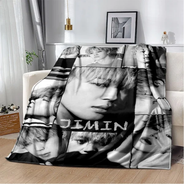 29 Stile Nuovo Kpop JIMIN Kim Seok Jin Star Coperta, Coperta morbida per la casa Camera da letto Divano letto Viaggio Ufficio Copertura Bambini 2