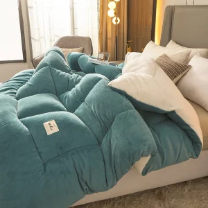 Trapunta doppia addensata piumino invernale molto caldo agnello Cashmere lana trapunta addensare coperta trapunte Core per letto matrimoniale Queen220x240 1