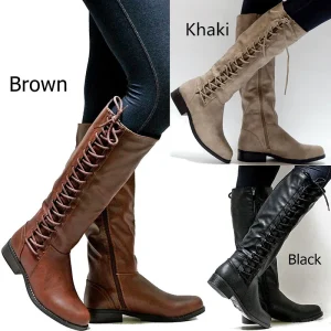 2021 scarpe invernali da donna di marca stivali invernali da donna in vera pelle NWarmful stivali alti al ginocchio di alta qualità stivali da moto con lacci99 1