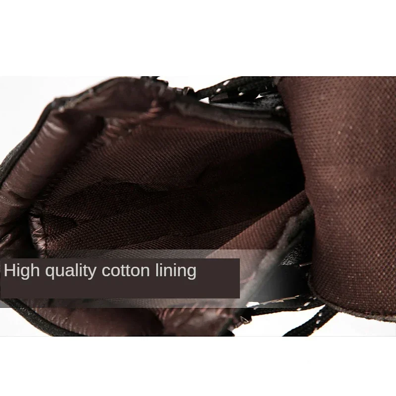 Stivali da moto da uomo invernali nuova moda a metà polpaccio Punk Rock Punk scarpe da uomo in vera pelle nera alta stivali Casual da uomo 38-46 6