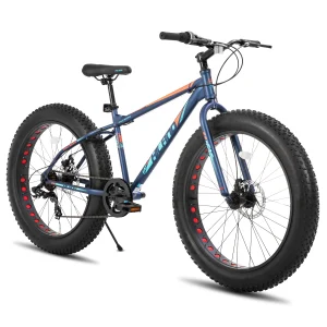 Hiland Biciclette per bambini da 20 pollici Mountain bike con pneumatici grassi per età 5+ anni, Shimano 7 velocità, freno a doppio disco, bicicletta da spiaggia per bambini 1