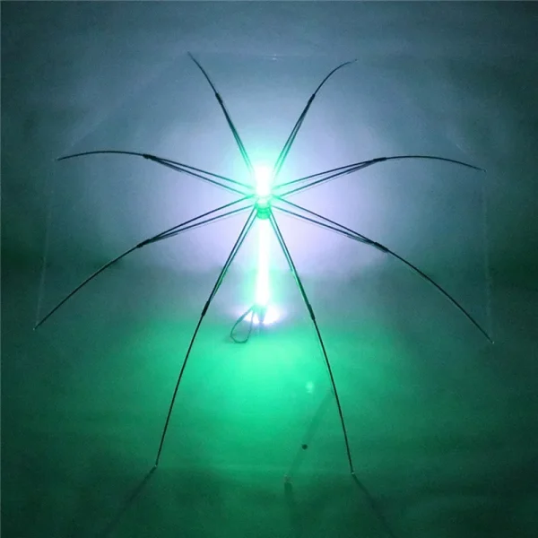 Ombrello LED antipioggia - Protezione notturna - Ombrello pieghevole leggero, robusto e impermeabile per donne, uomini e adolescenti 2