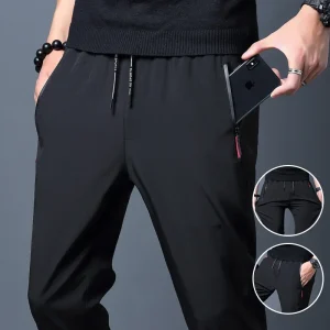 Pantaloni casual da uomo Dritto Slim Fit Elastico in vita Jogger Coreano Classico Blu Nero Grigio Pantaloni di marca maschile Taglie forti 1