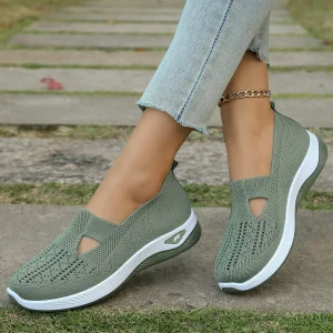 Scarpe da donna, scarpe sportive da donna, scarpe sportive traspiranti con suola morbida in rete intrecciata volante estiva 1