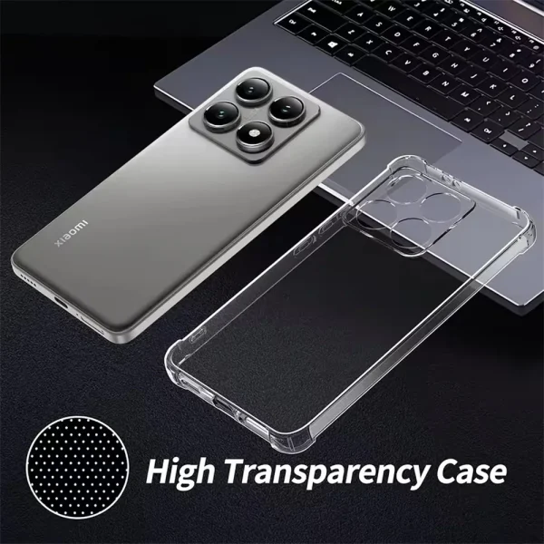Custodia morbida in silicone antiurto trasparente per Xiaomi Mi 15 14T 14 13 12 12X 12S 13T 12T Pro Lite 5G Cover posteriore ultra sottile trasparente 2