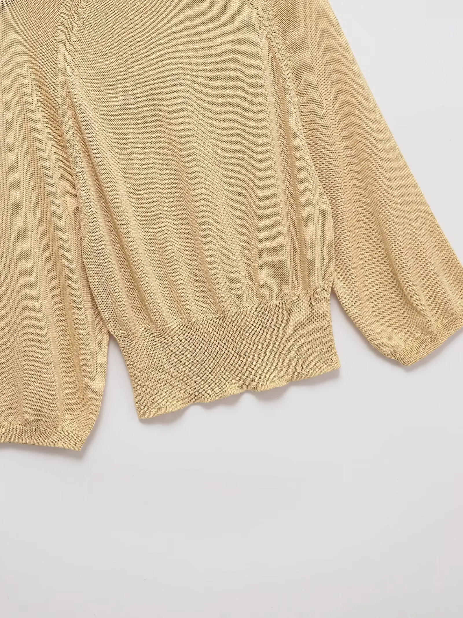 Maglione lavorato a maglia a maniche larghe da donna elegante e rilassante Pullover da strada Maglieria casual con scollo a O con maniche larghe sotto il gomito 3