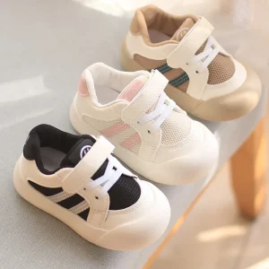 2024 Primavera/Autunno Scarpe da bambino per bambini Scarpe da ginnastica per neonati in morbida rete traspirante 0-3 anni Scarpe da camminatore piatte Scarpe da corsa sportive 1