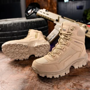Stivali alti da uomo Scarpe da trekking da arrampicata Scarpe da lavoro antinfortunistiche impermeabili da uomo nel deserto Stivali da esterno da uomo alla caviglia Zapatos Hombre Sneaker 1