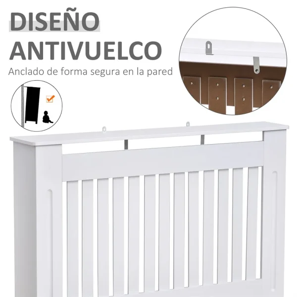 Copertura radiatore Homcom Copertura radiatore per radiatore Design moderno MDF 112X19X81Cm 6