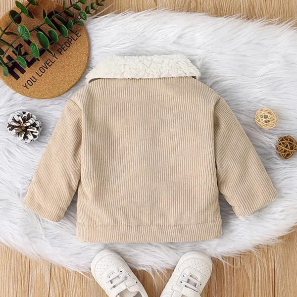Capispalla calda per neonato 0-3 anni Cappotto invernale in cotone moda casual Manica lunga Abbigliamento per bambini 2